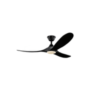 Milano Slider Mini Burnished Brass with Black blade with Dimmable LED light gallery detail image