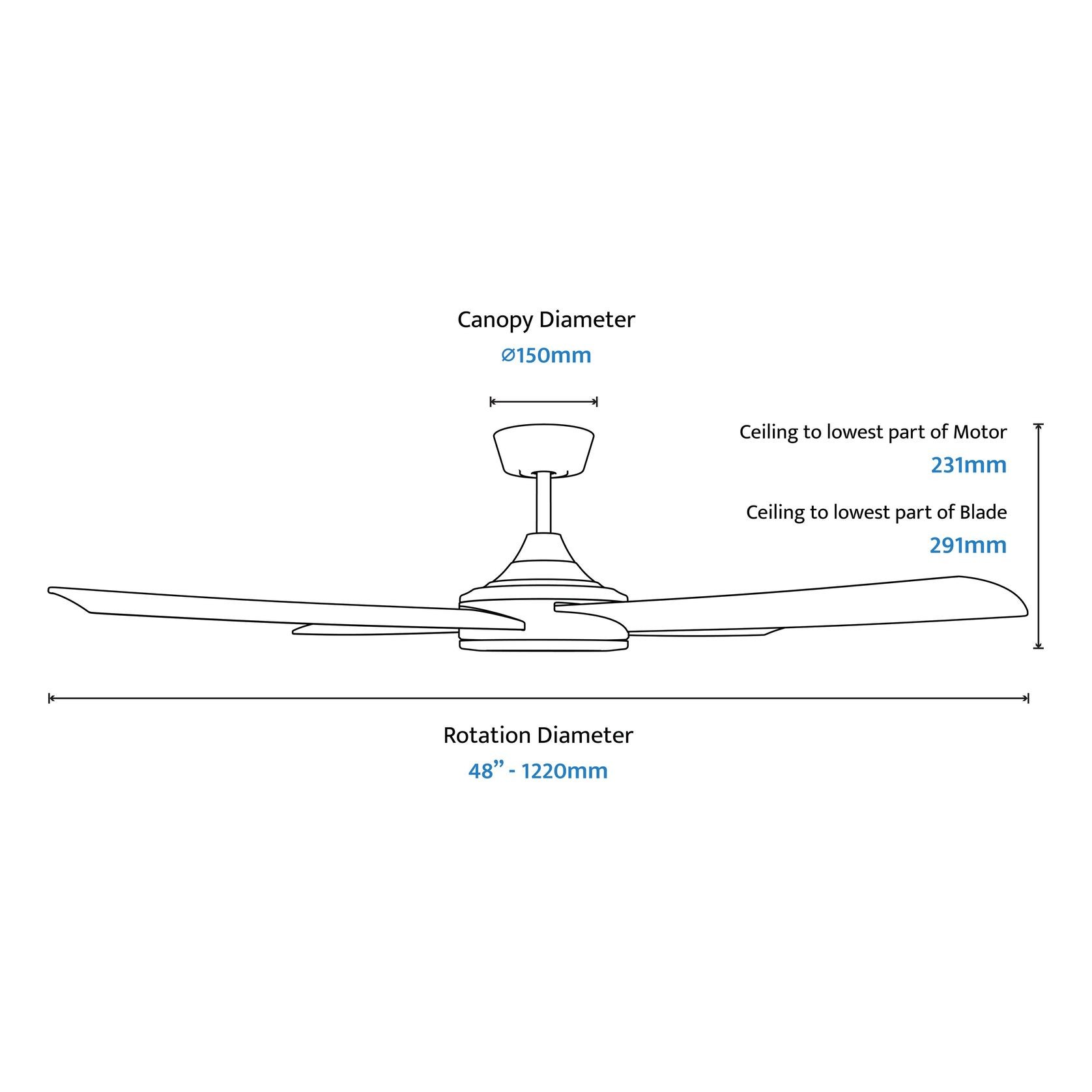 Breeze Silent DC Indoor/Outdoor Ceiling Fan gallery detail image