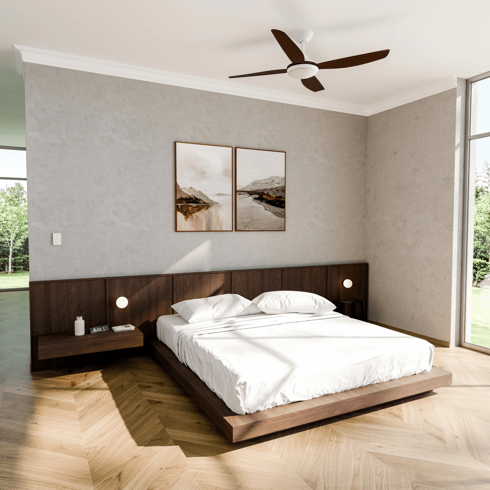 Vanga Smart Indoor/Outdoor 4-Blade Ceiling Fan gallery detail image