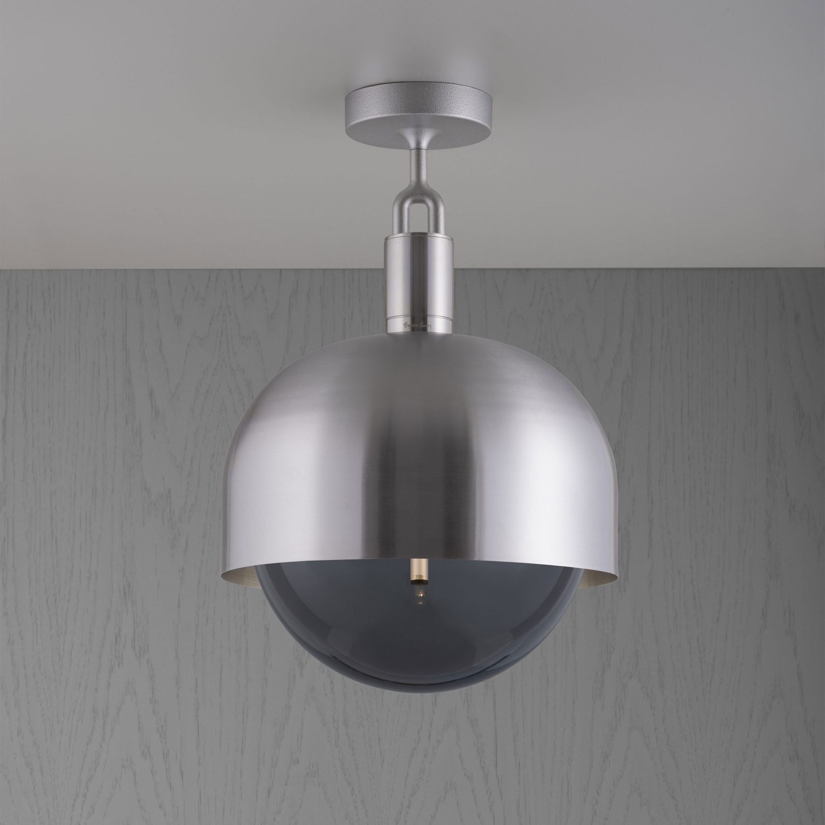 Shade Forked Globe Ceiling Light | Smoked gallery detail image