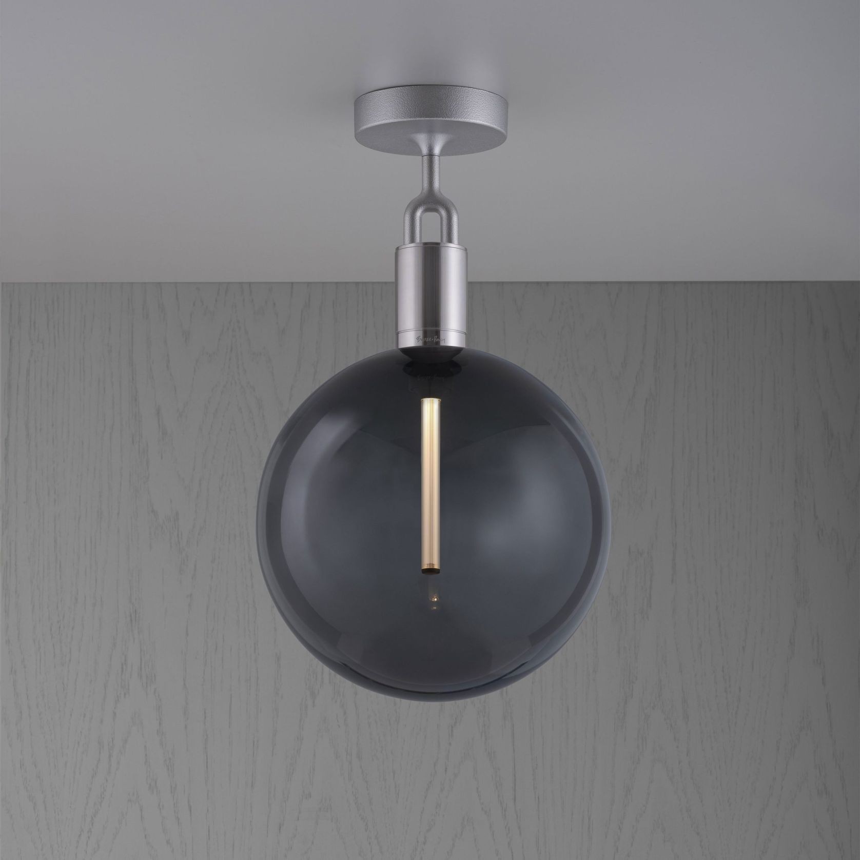 Forked Globe Ceiling Light | Smoked gallery detail image