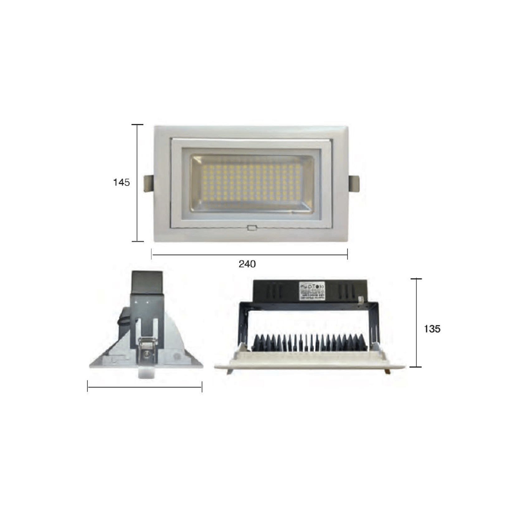 Recessed Rectangular Shop Downlight gallery detail image