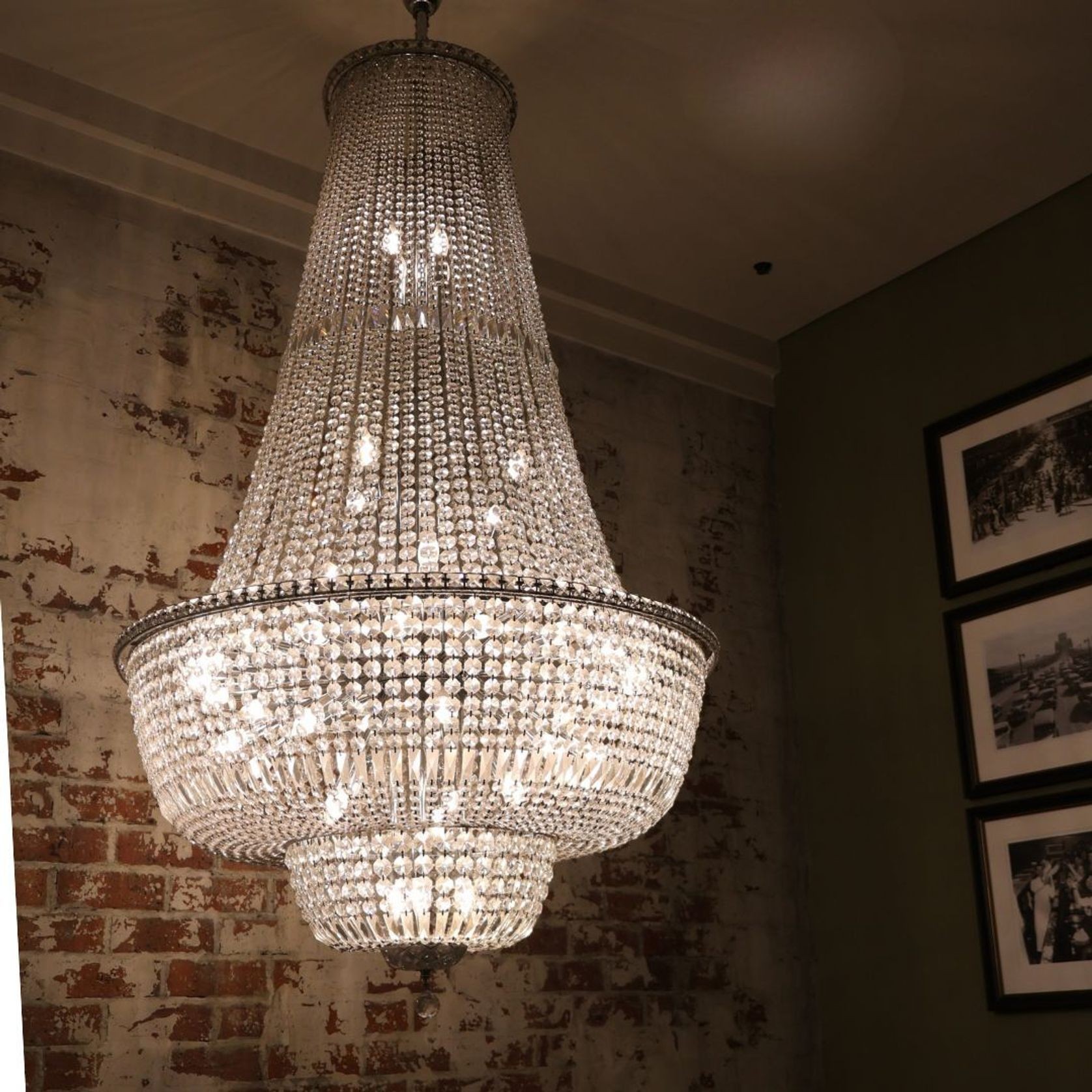 Empress Crystal Basket Chandelier - Chrome - 45 Light gallery detail image