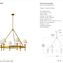 E. F. Chapman Classic Ring Chandelier gallery detail image