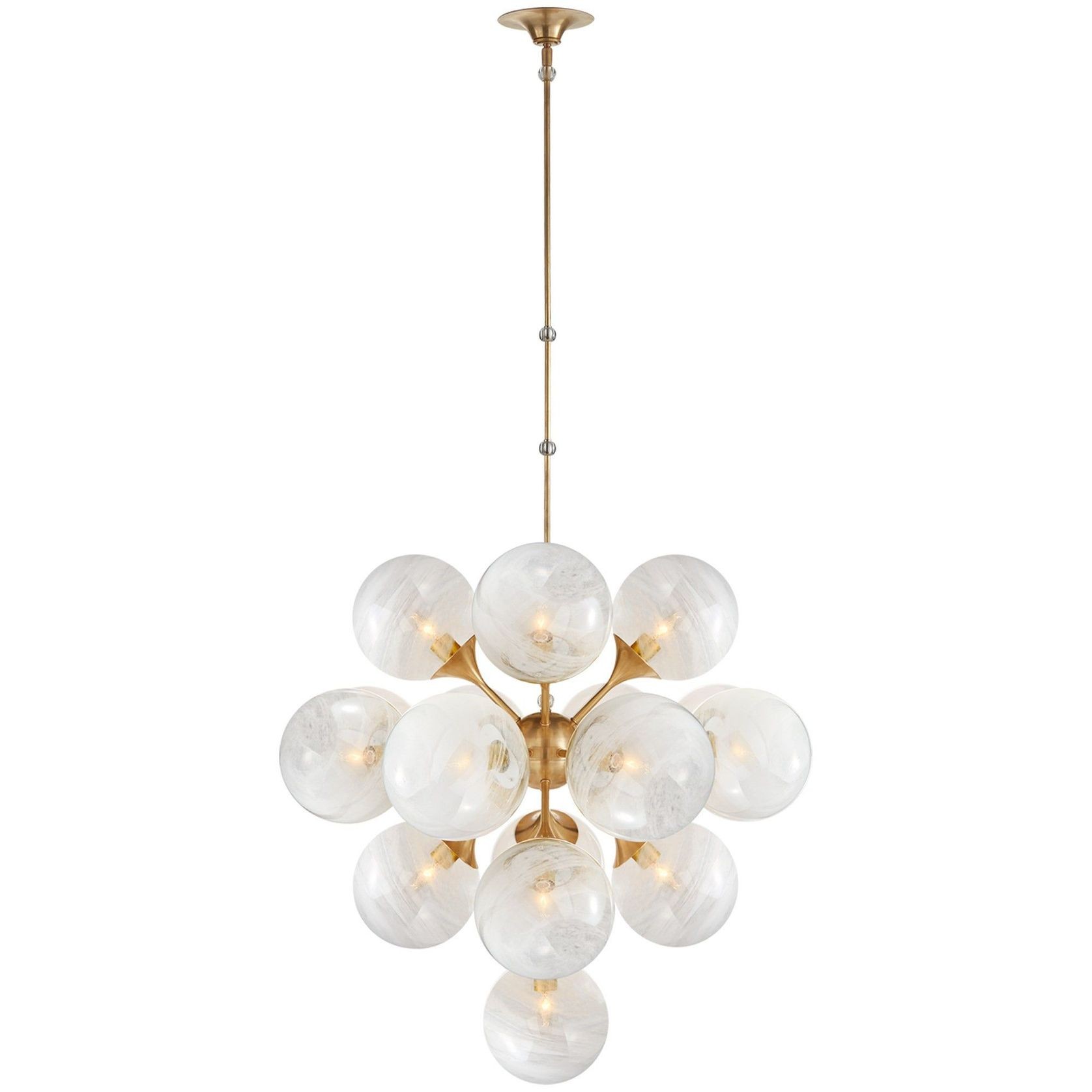 Visual Comfort AERIN Cristol Large Tiered Chandelier gallery detail image