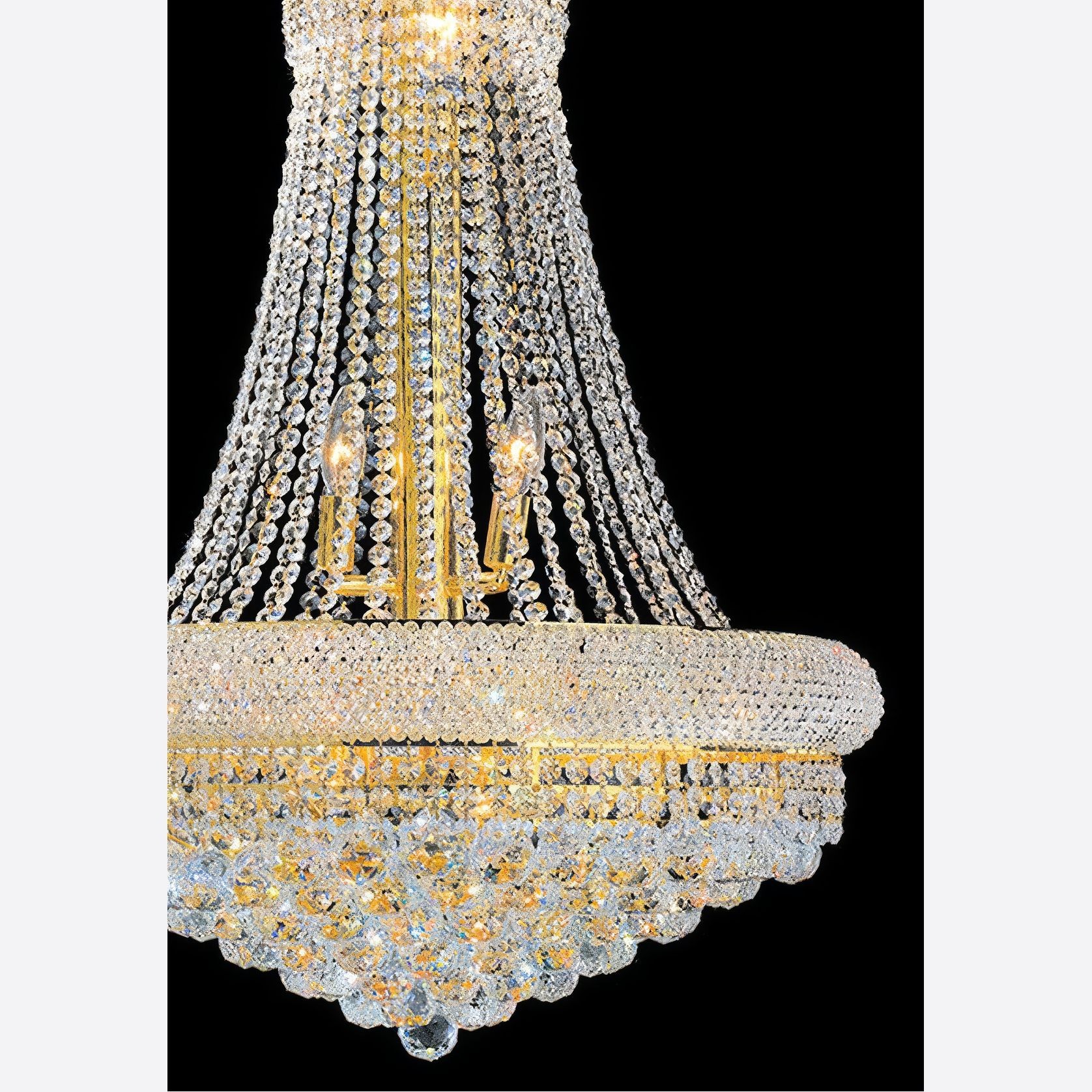Royal Empress Basket Chandelier - Gold - W:60cm gallery detail image