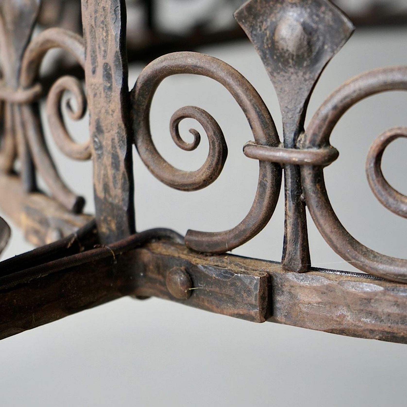 French Wrought Iron Chandelier gallery detail image