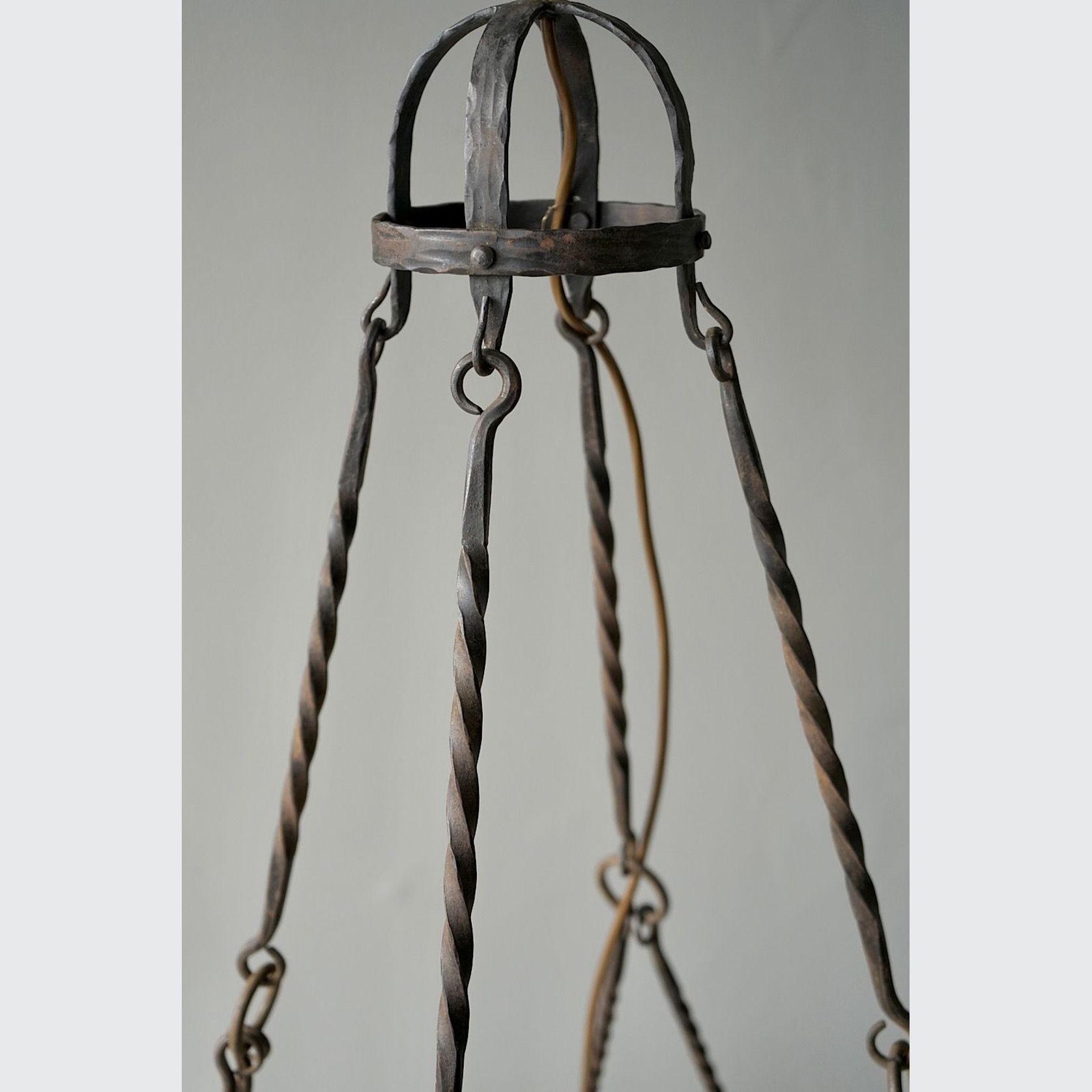 French Wrought Iron Chandelier gallery detail image