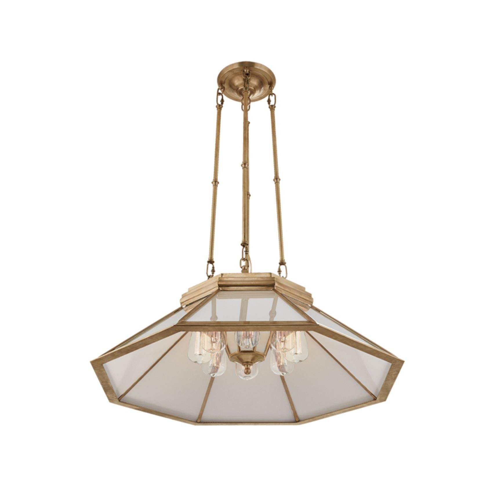 Rivington Medium 8-Paneled Chandelier – Brass gallery detail image