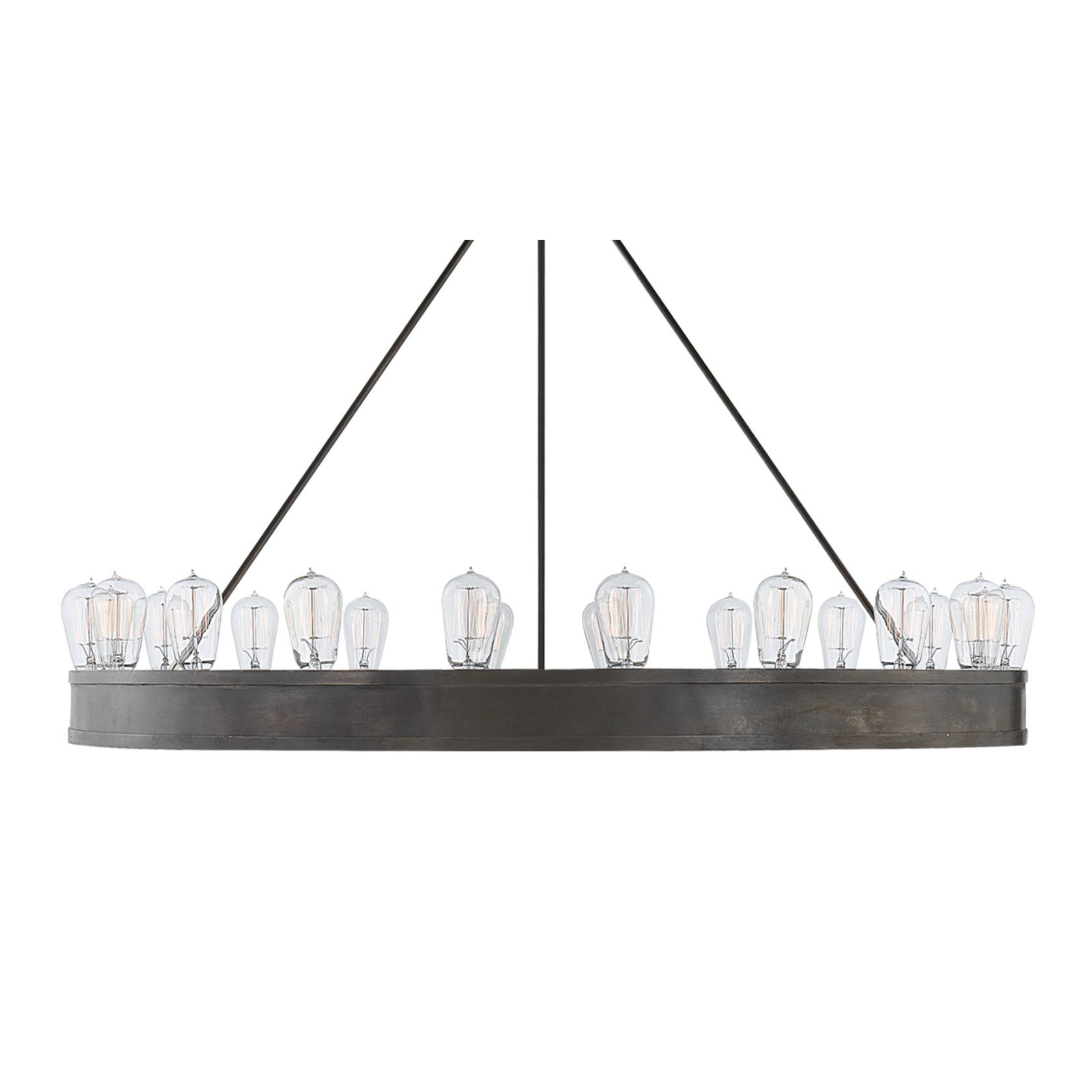 Roark 40″ Modular Ring Chandelier – Iron gallery detail image