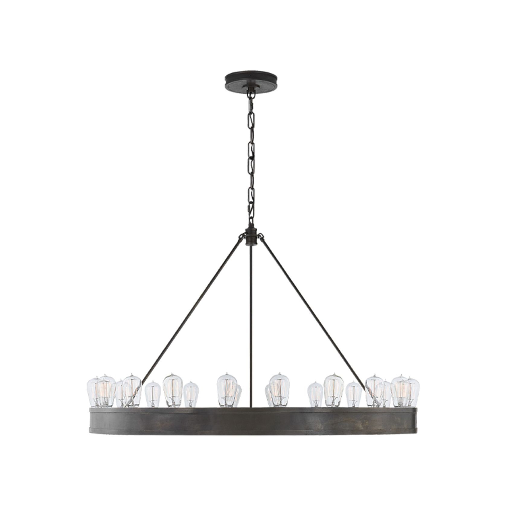 Roark 40″ Modular Ring Chandelier – Iron gallery detail image