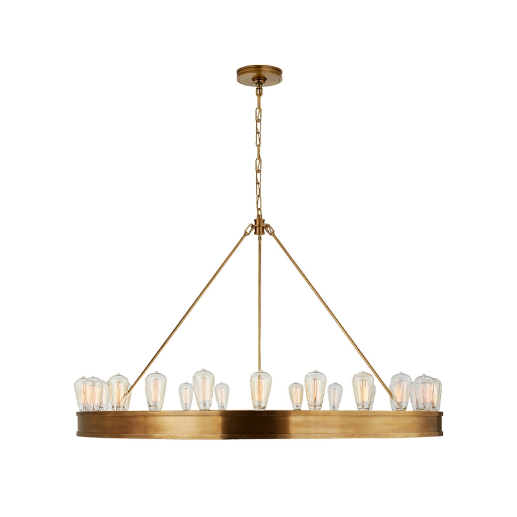 Roark 50″ Modular Ring Chandelier – Brass gallery detail image