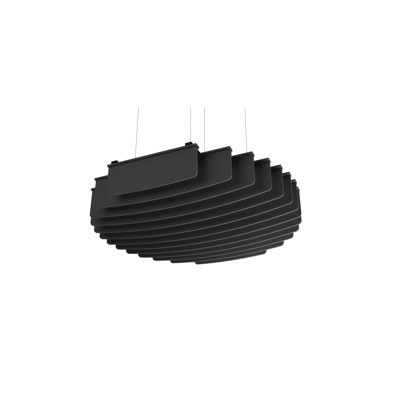 Suspended Sound Absorbent Light Panel Round Concave gallery detail image