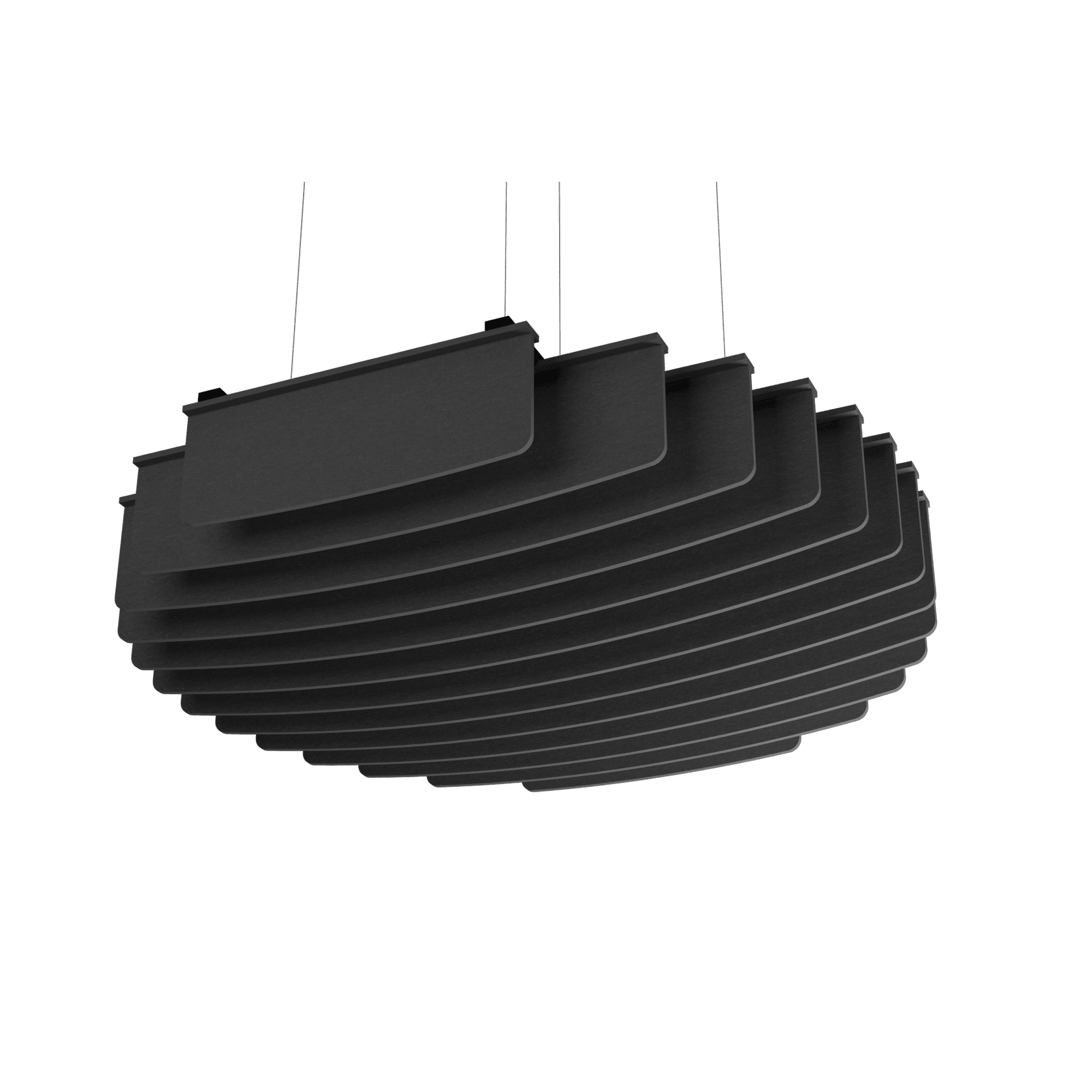 Suspended Sound Absorbent Light Panel Round Concave gallery detail image