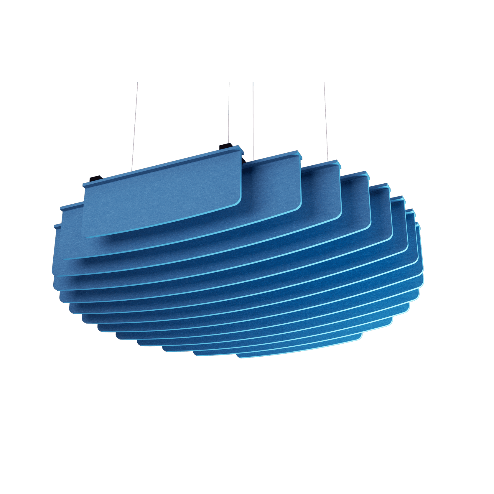 Suspended Sound Absorbent Light Panel Round Concave gallery detail image