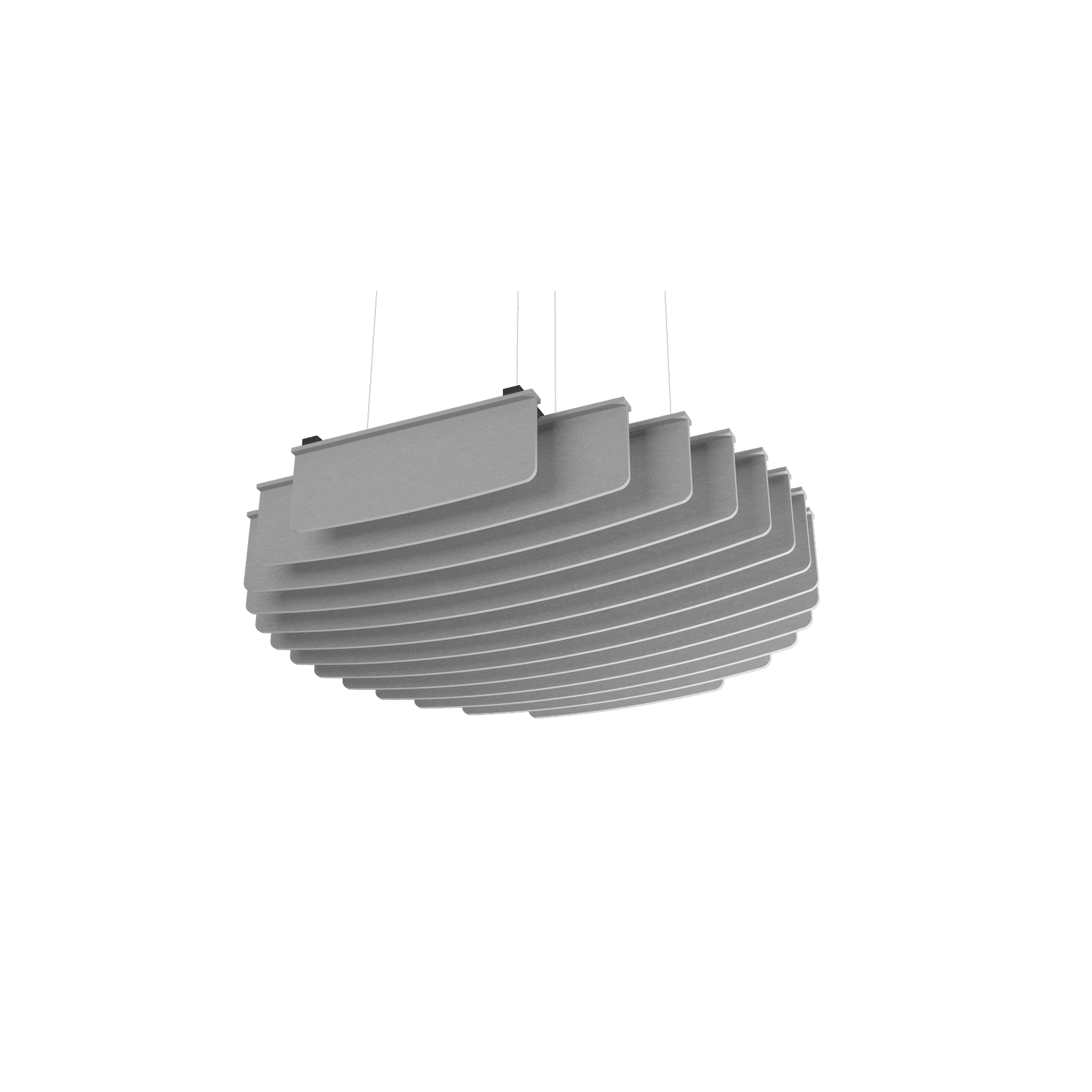 Suspended Sound Absorbent Light Panel Round Concave gallery detail image