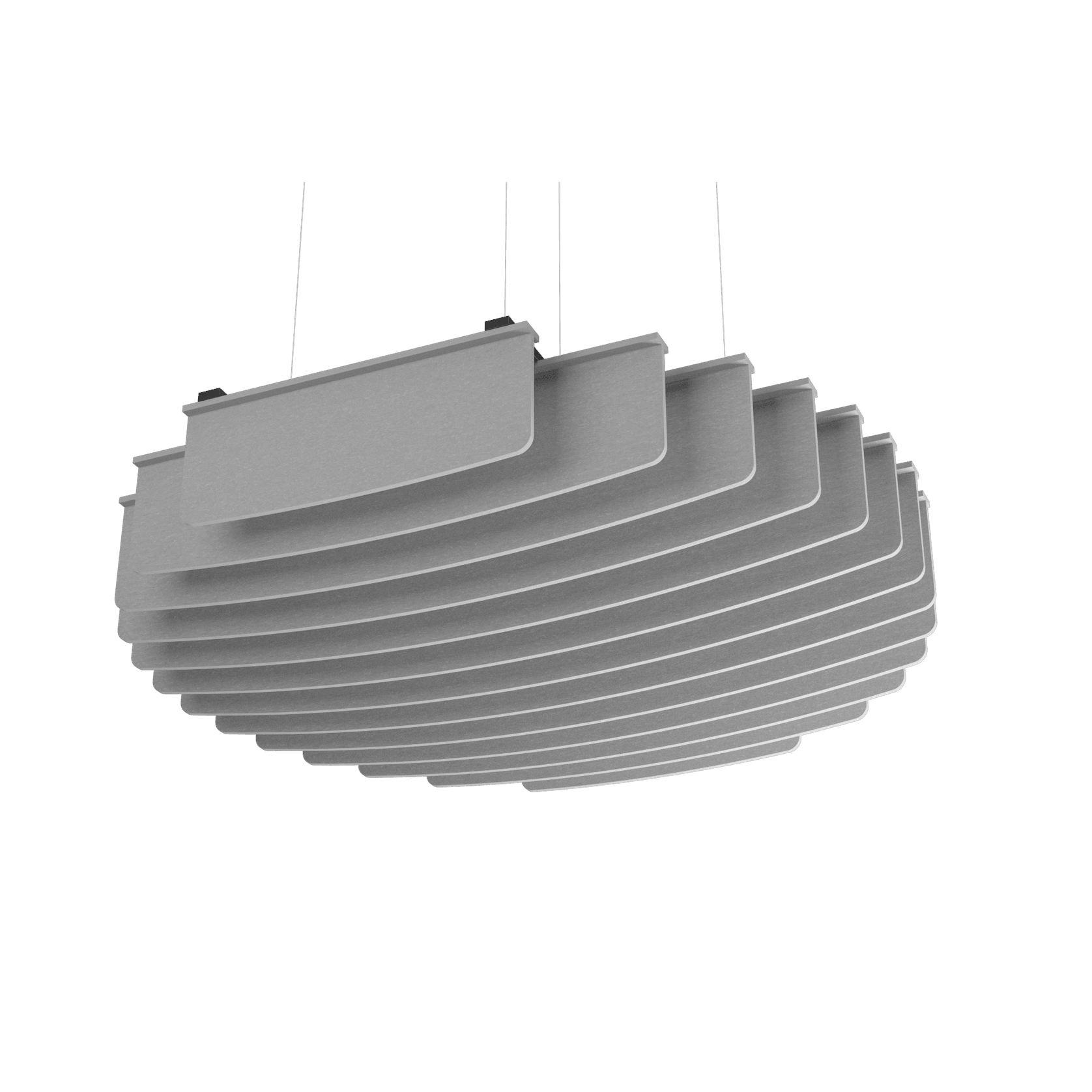 Suspended Sound Absorbent Light Panel Round Concave gallery detail image