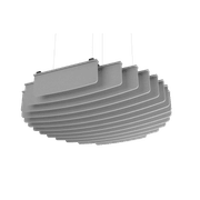 Suspended Sound Absorbent Light Panel Round Concave gallery detail image