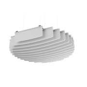 Suspended Sound Absorbent Light Panel Round Concave gallery detail image