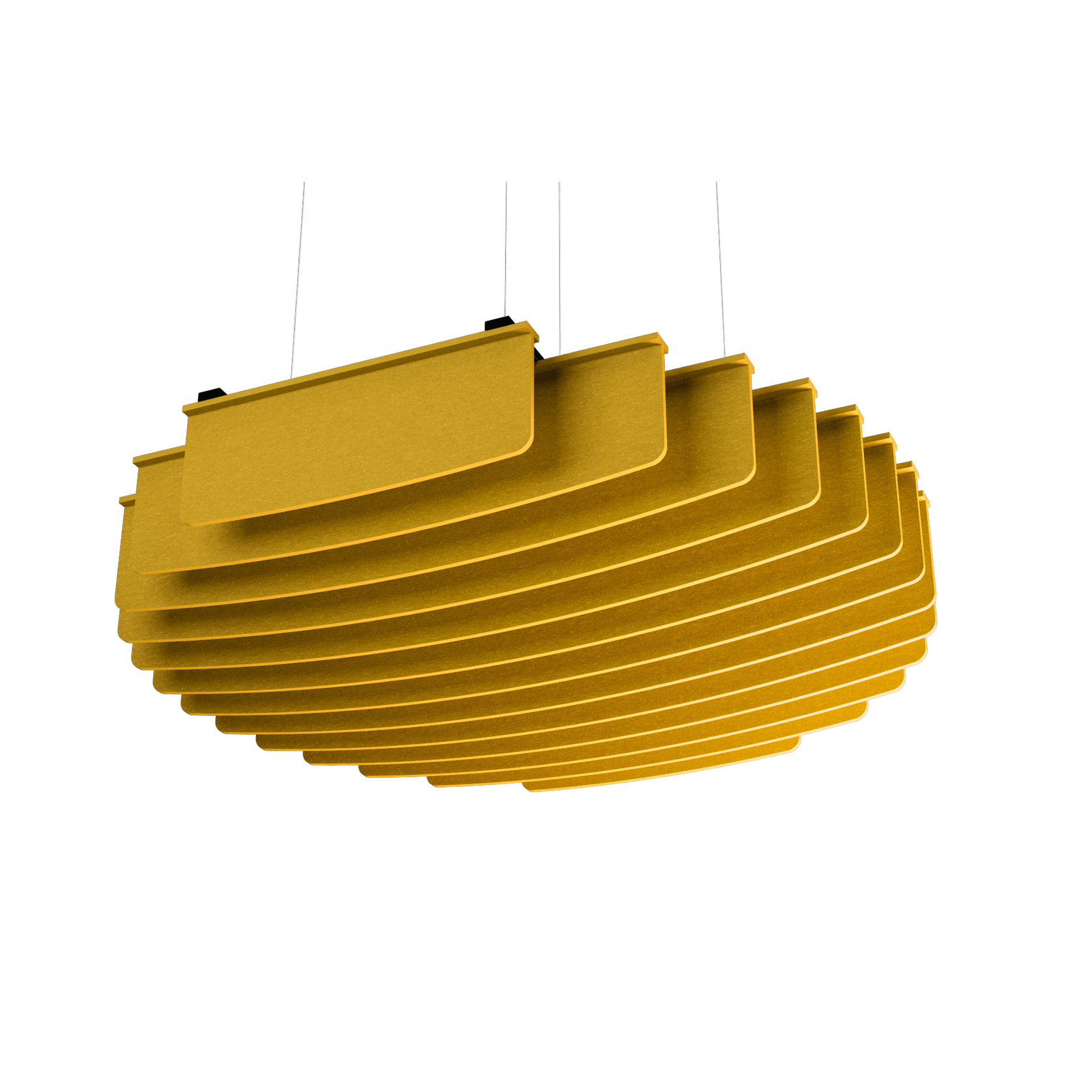 Suspended Sound Absorbent Light Panel Round Concave gallery detail image