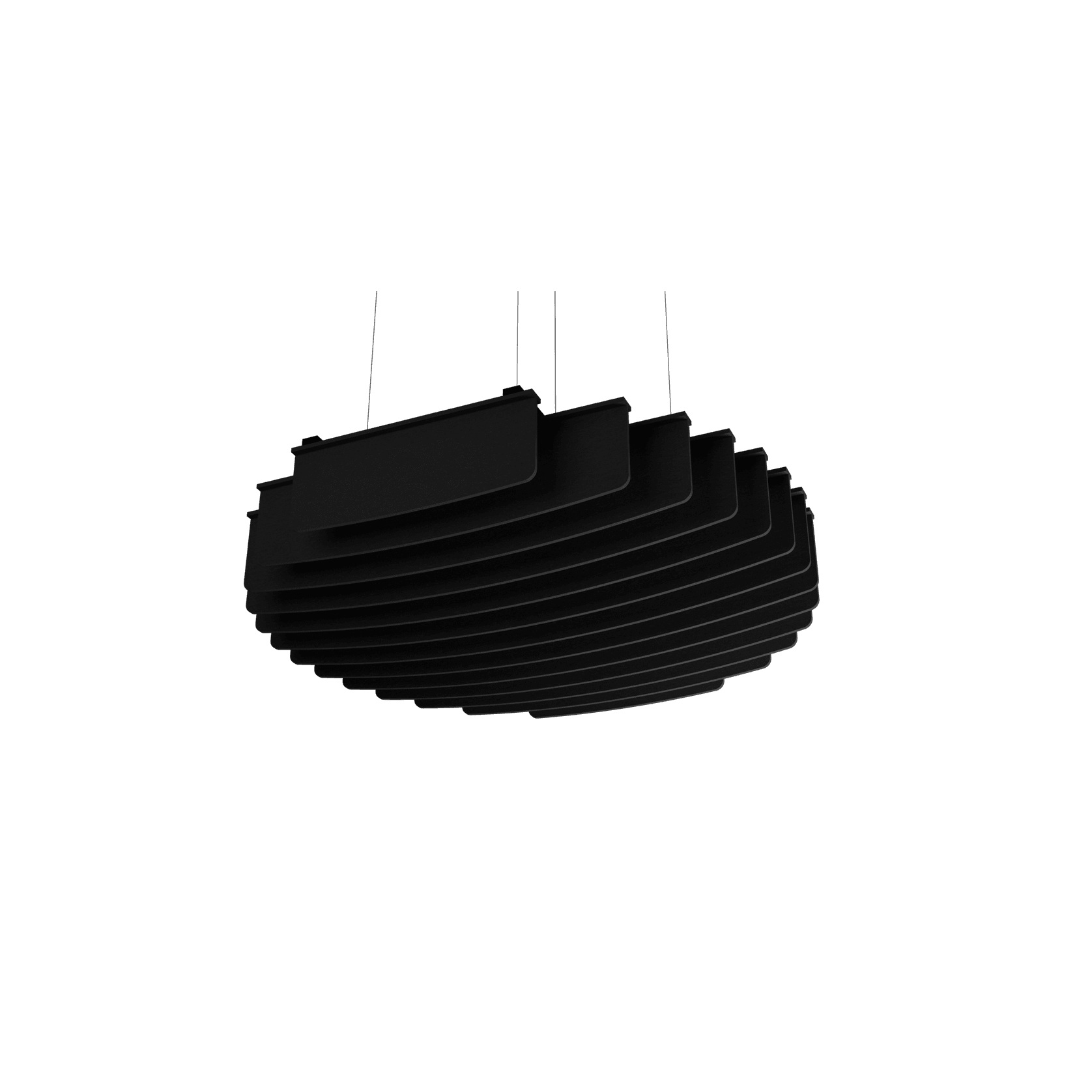 Suspended Sound Absorbent Light Panel Round Concave gallery detail image