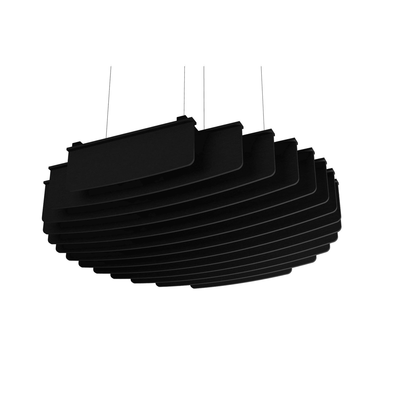 Suspended Sound Absorbent Light Panel Round Concave gallery detail image