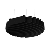 Suspended Sound Absorbent Light Panel Round Concave gallery detail image