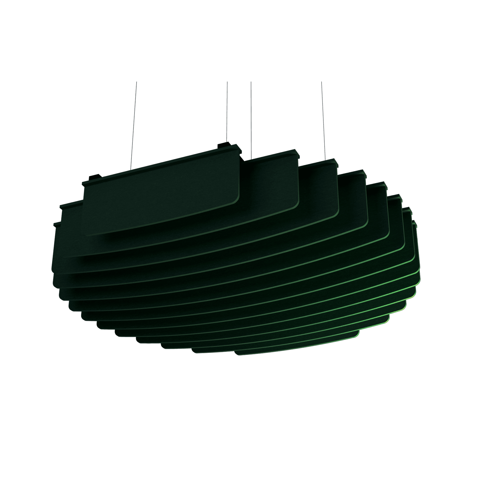 Suspended Sound Absorbent Light Panel Round Concave gallery detail image