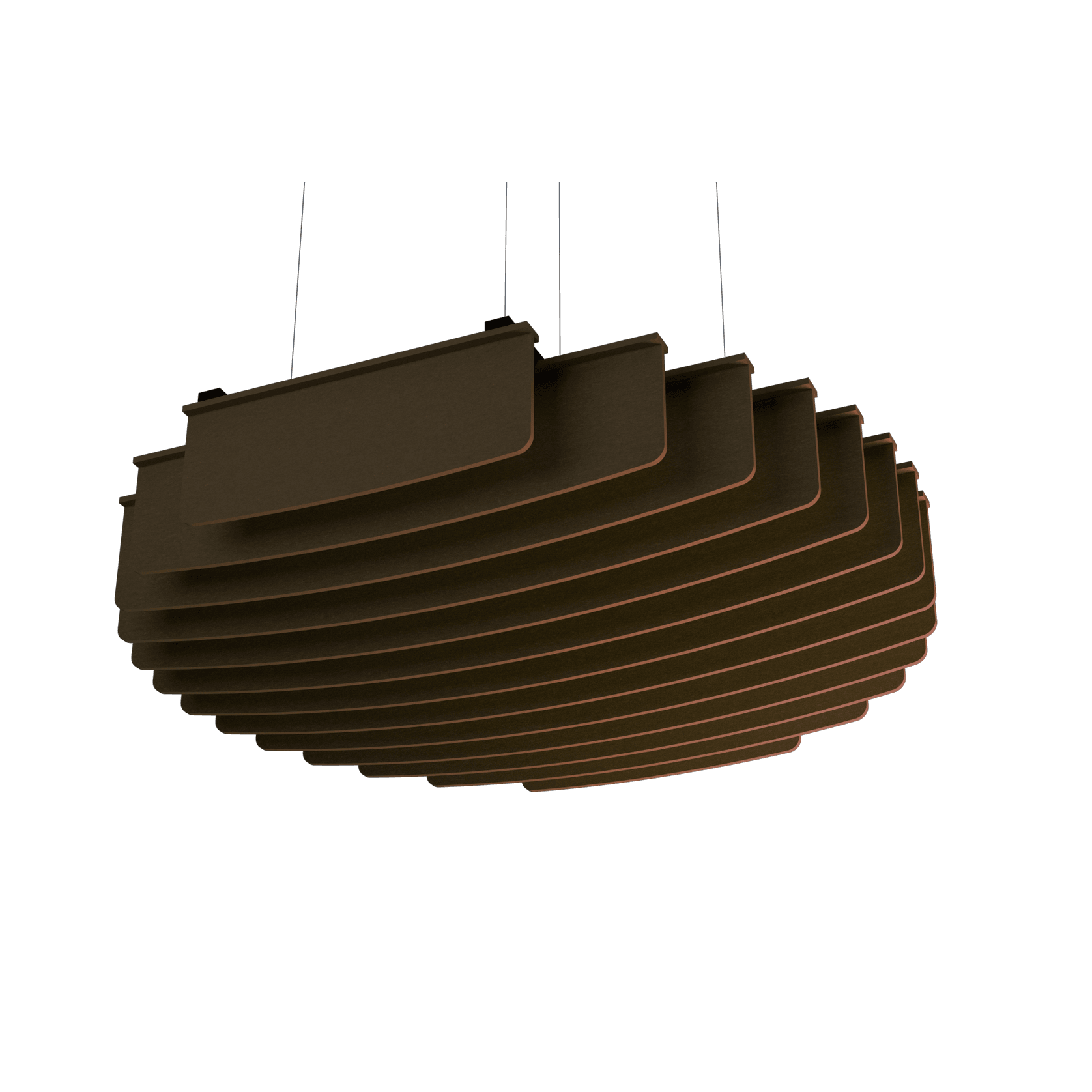 Suspended Sound Absorbent Light Panel Round Concave gallery detail image