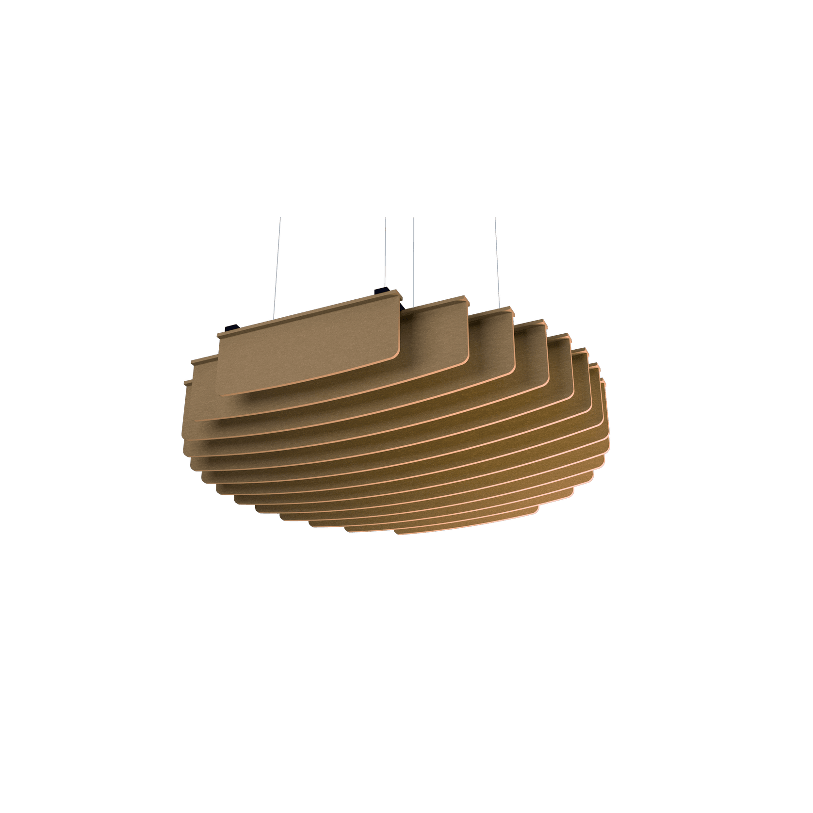 Suspended Sound Absorbent Light Panel Round Concave gallery detail image