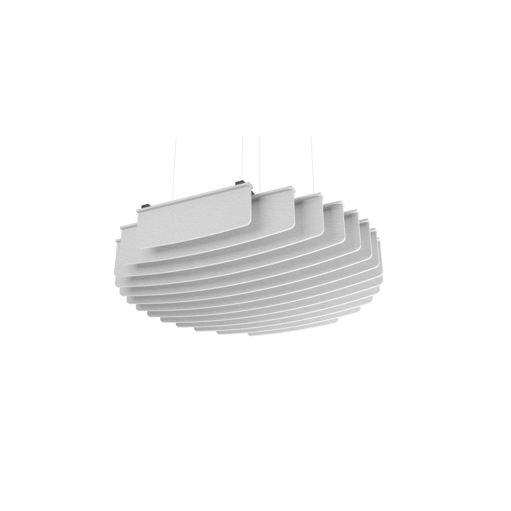 Suspended Sound Absorbent Light Panel Round Concave gallery detail image