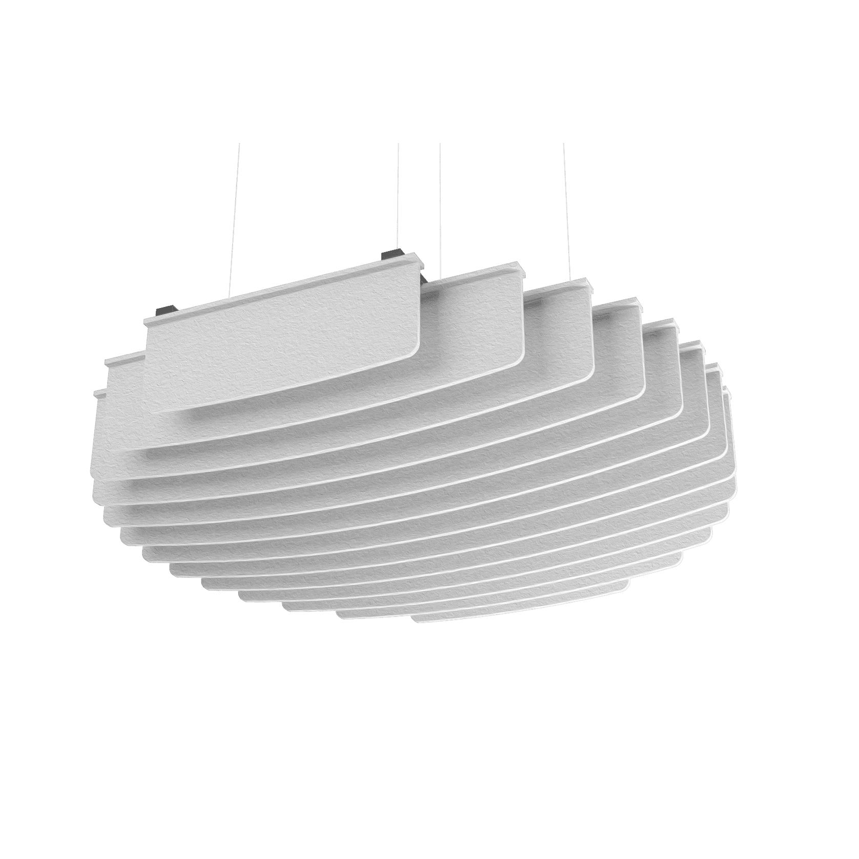 Suspended Sound Absorbent Light Panel Round Concave gallery detail image