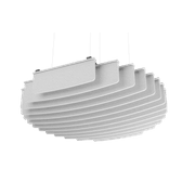 Suspended Sound Absorbent Light Panel Round Concave gallery detail image