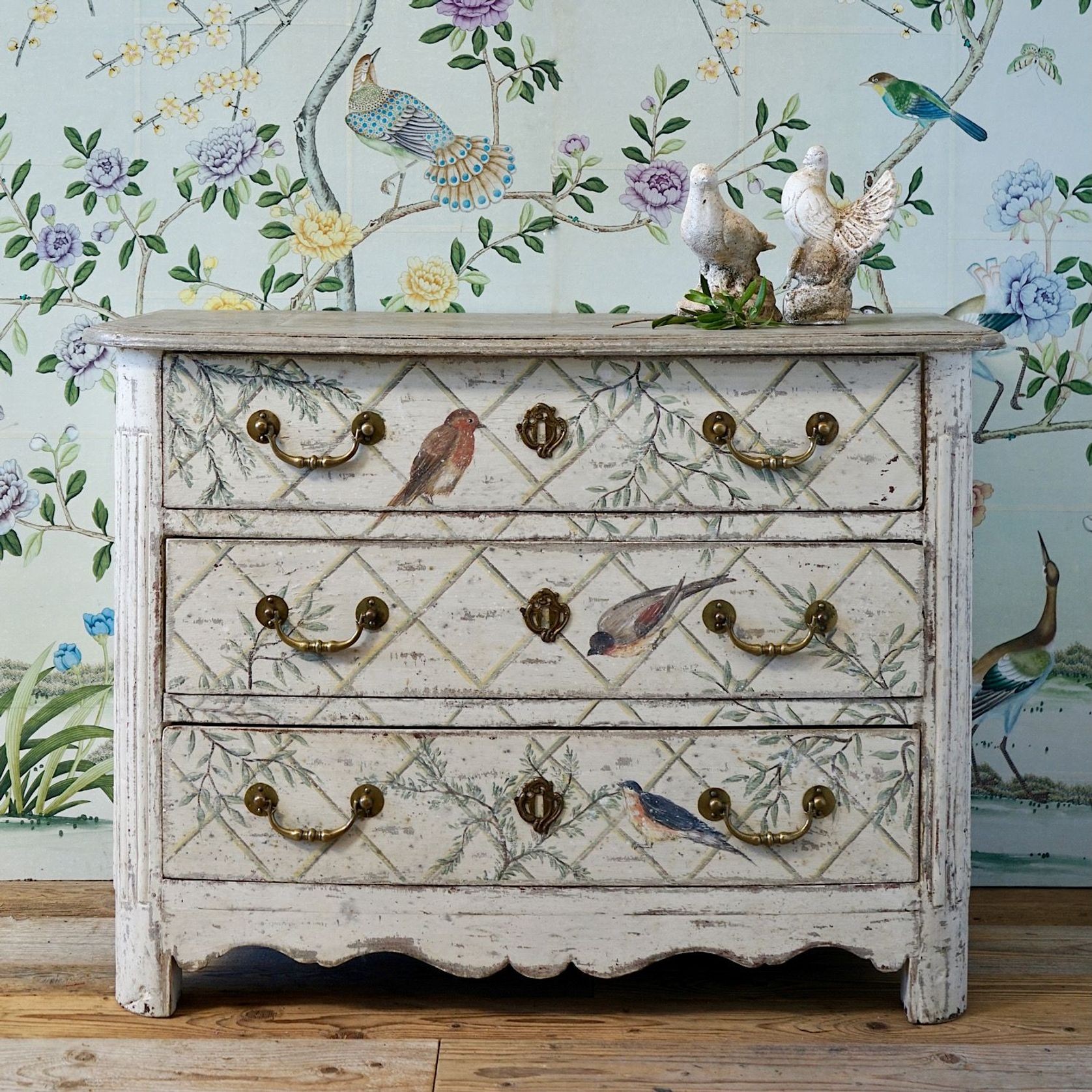French Antique Louis XV Painted Commode gallery detail image