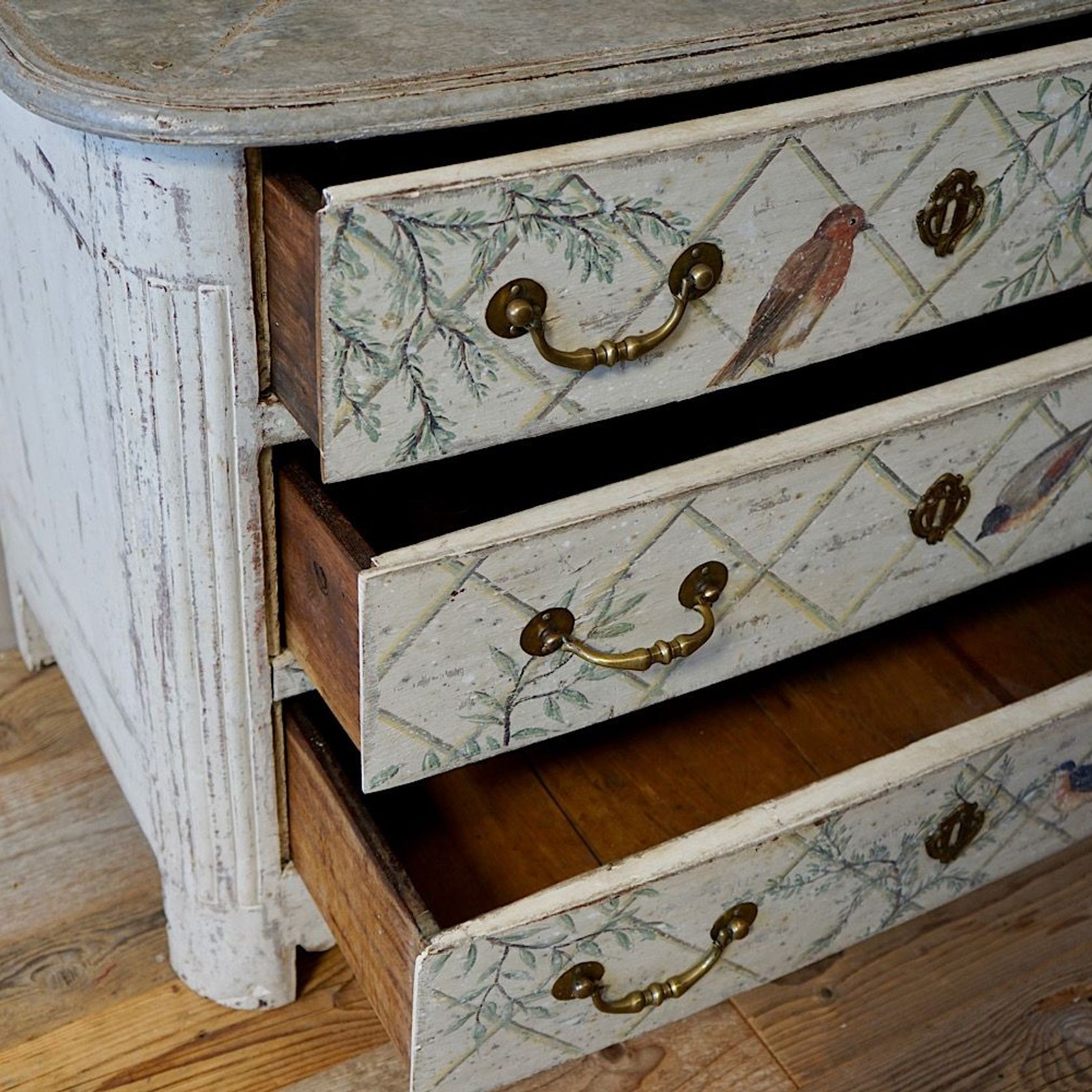 French Antique Louis XV Painted Commode gallery detail image