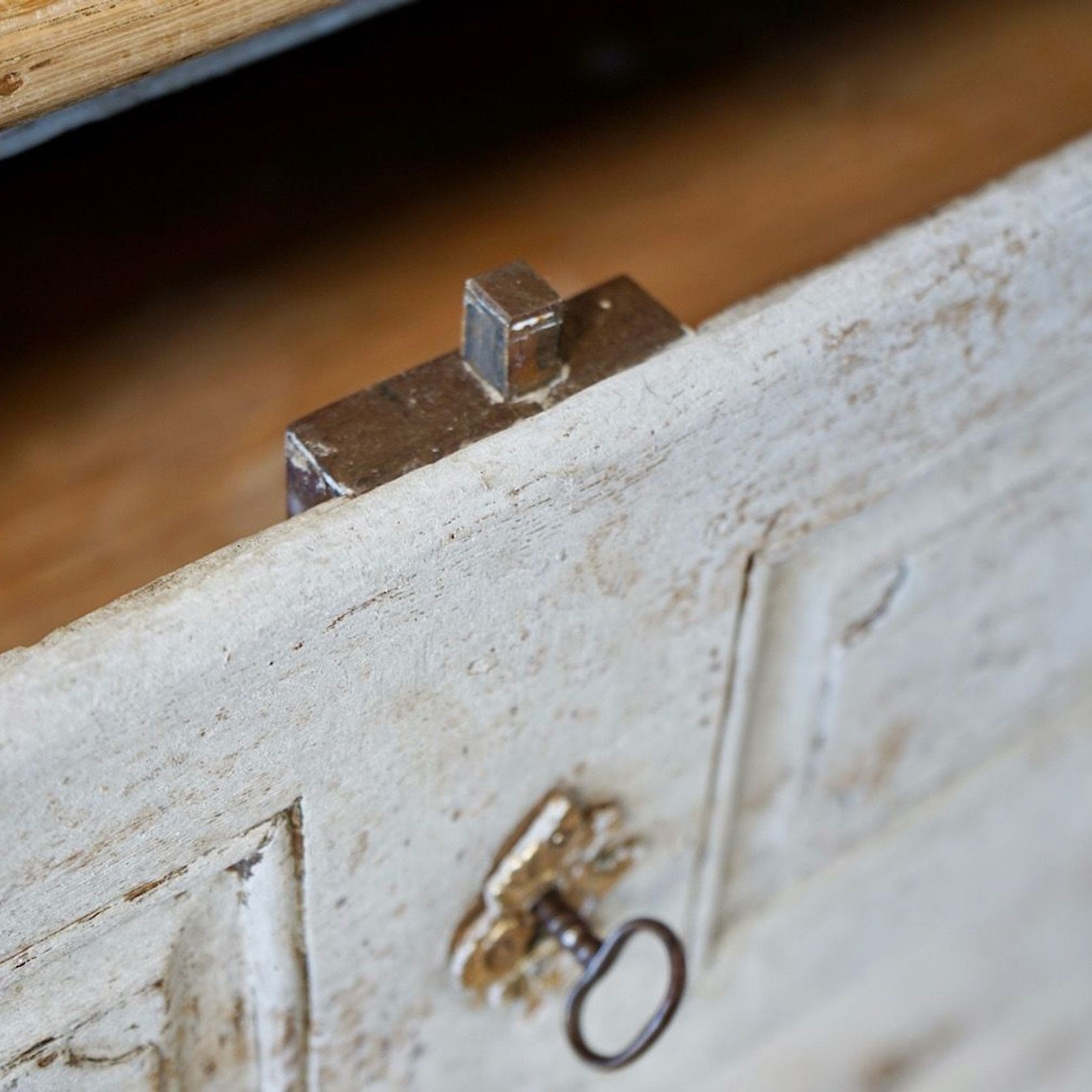 Antique French Louis XV Painted Commode gallery detail image