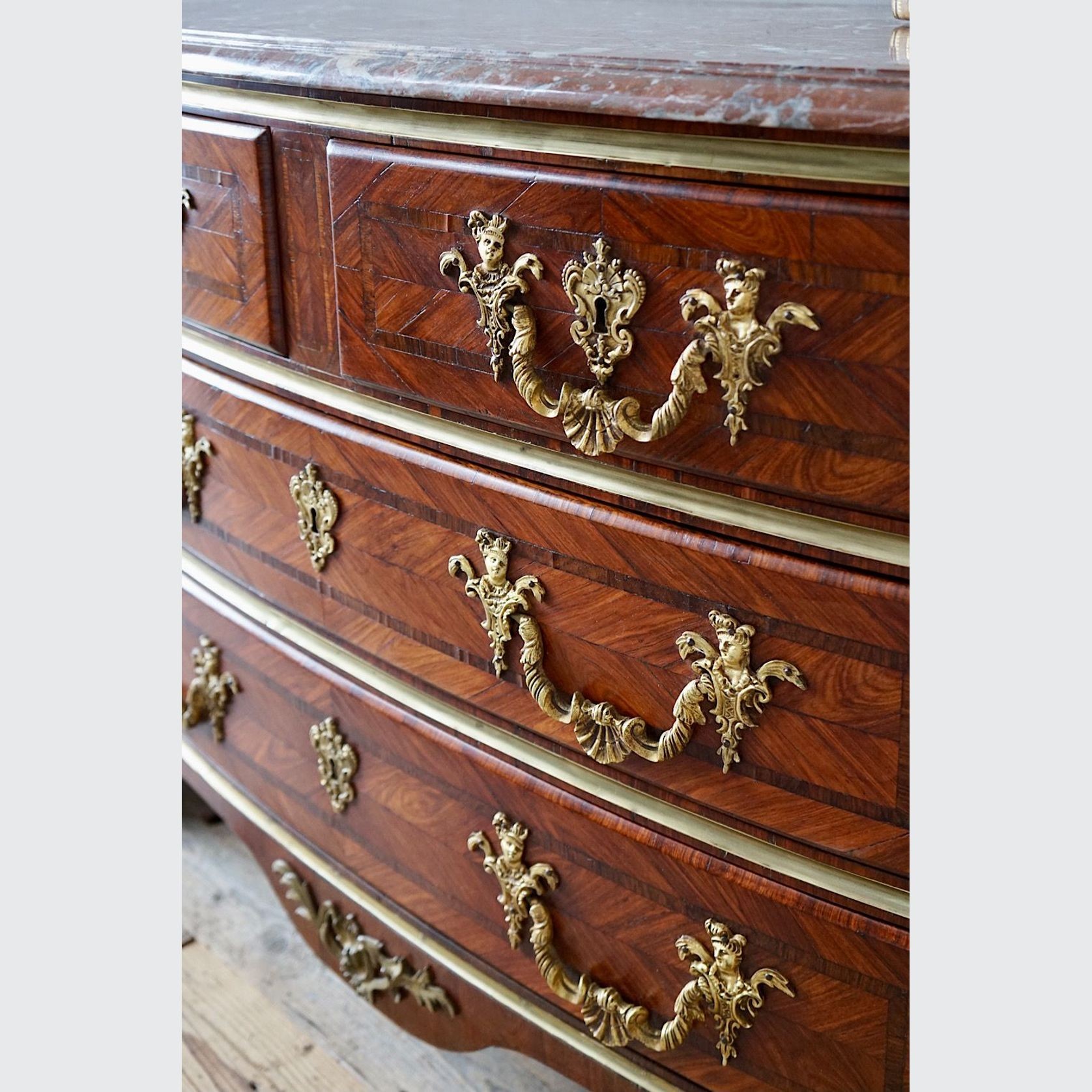 French Régence Marquetry Commode gallery detail image