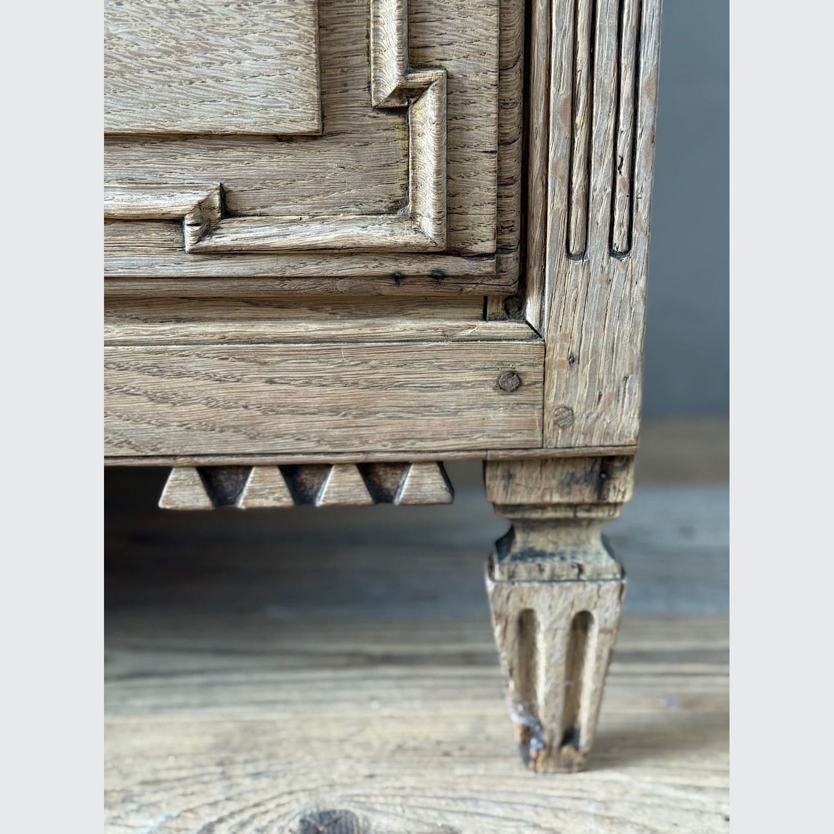 Antique French Bleached Oak Commode gallery detail image