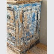 French Antique Provincial Painted Bank of Drawers gallery detail image