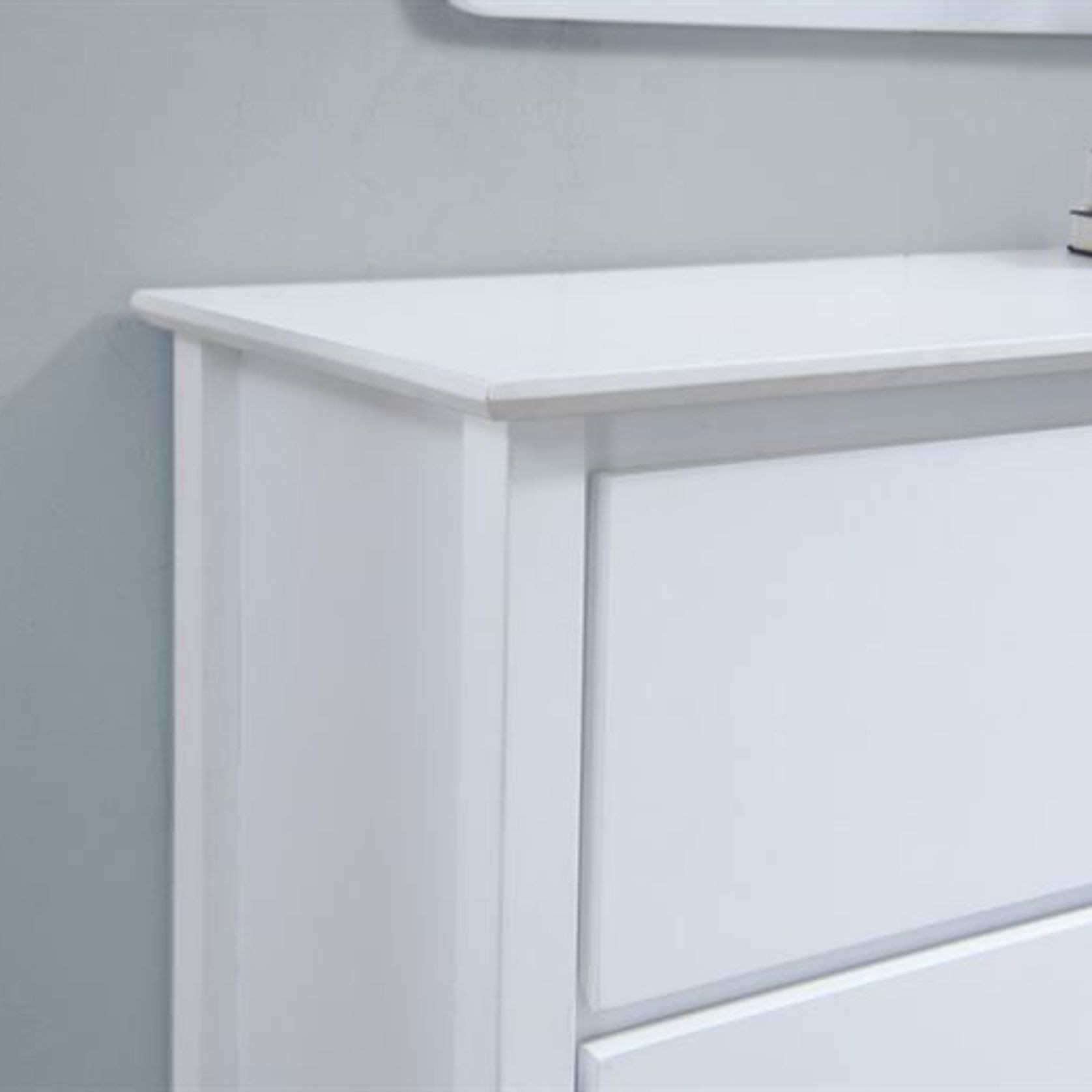 Myer White Dressing Table with Mirror Hardwood Frame ArchiPro AU