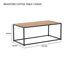 BRADFORD Coffee Table 100cm - Natural & Black gallery detail image