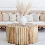 Byron Round Teak Coffee Table 80cm gallery detail image