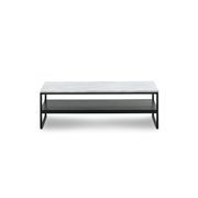 Ebonie White Marble Rectangular Coffee Table | Black gallery detail image