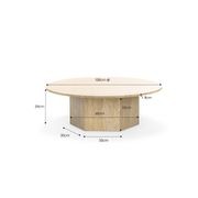 Hexica 100cm Round Coffee Table | Cream Travertine gallery detail image