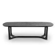 Span Ashwood Oval Coffee Table | Black gallery detail image