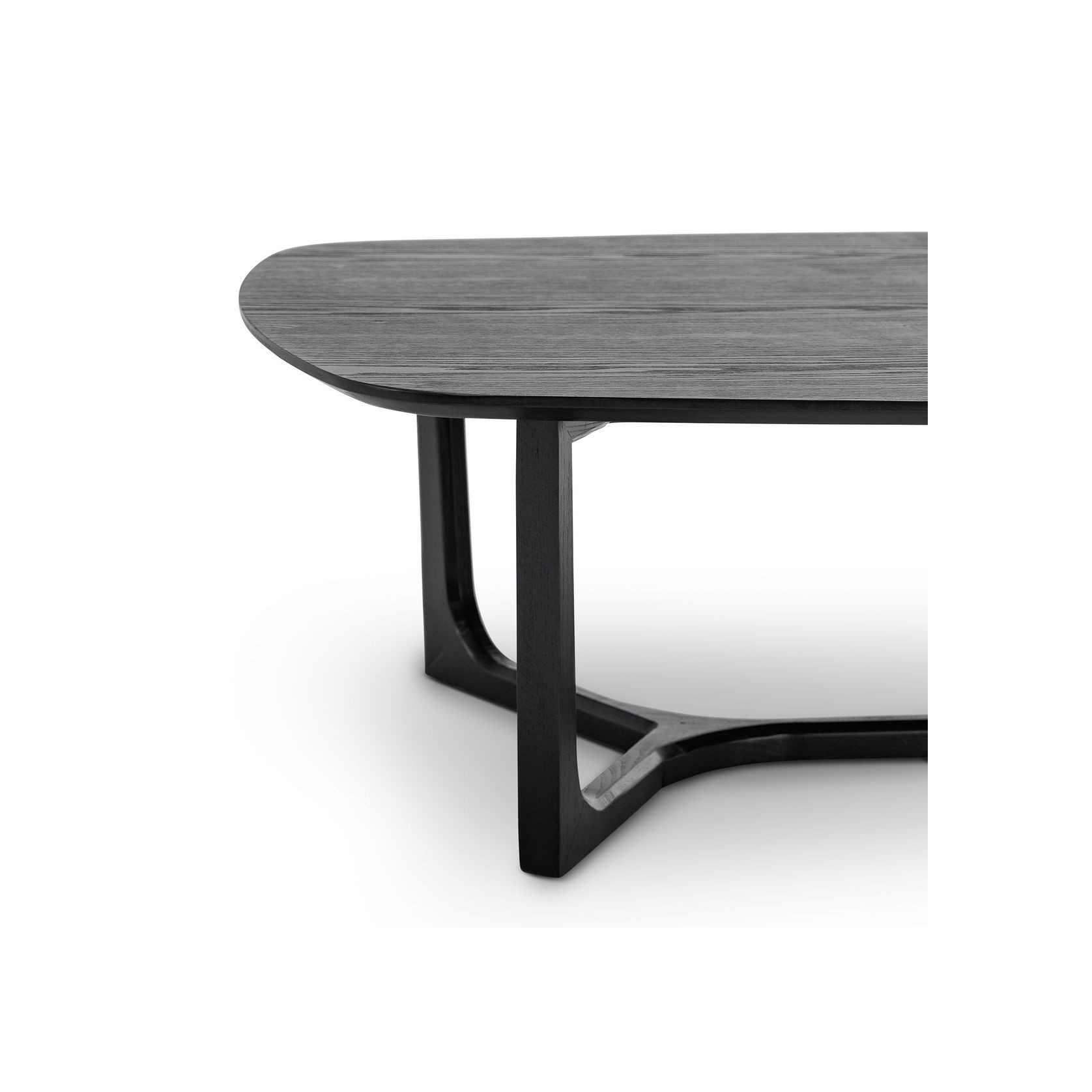 Span Ashwood Oval Coffee Table | Black gallery detail image