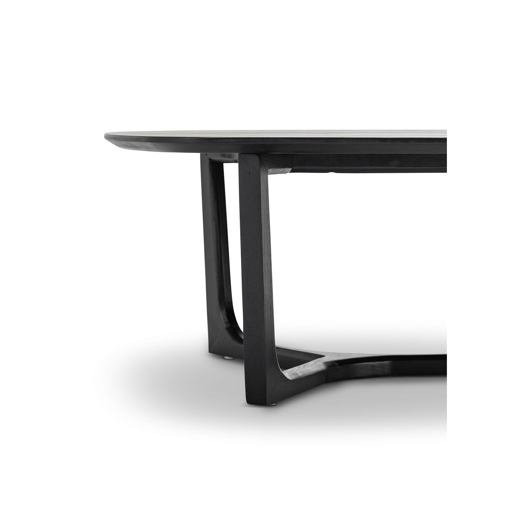 Span Ashwood Oval Coffee Table | Black gallery detail image