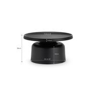 Palemo Round Pedestal Tray Coffee Table | Matte Black gallery detail image