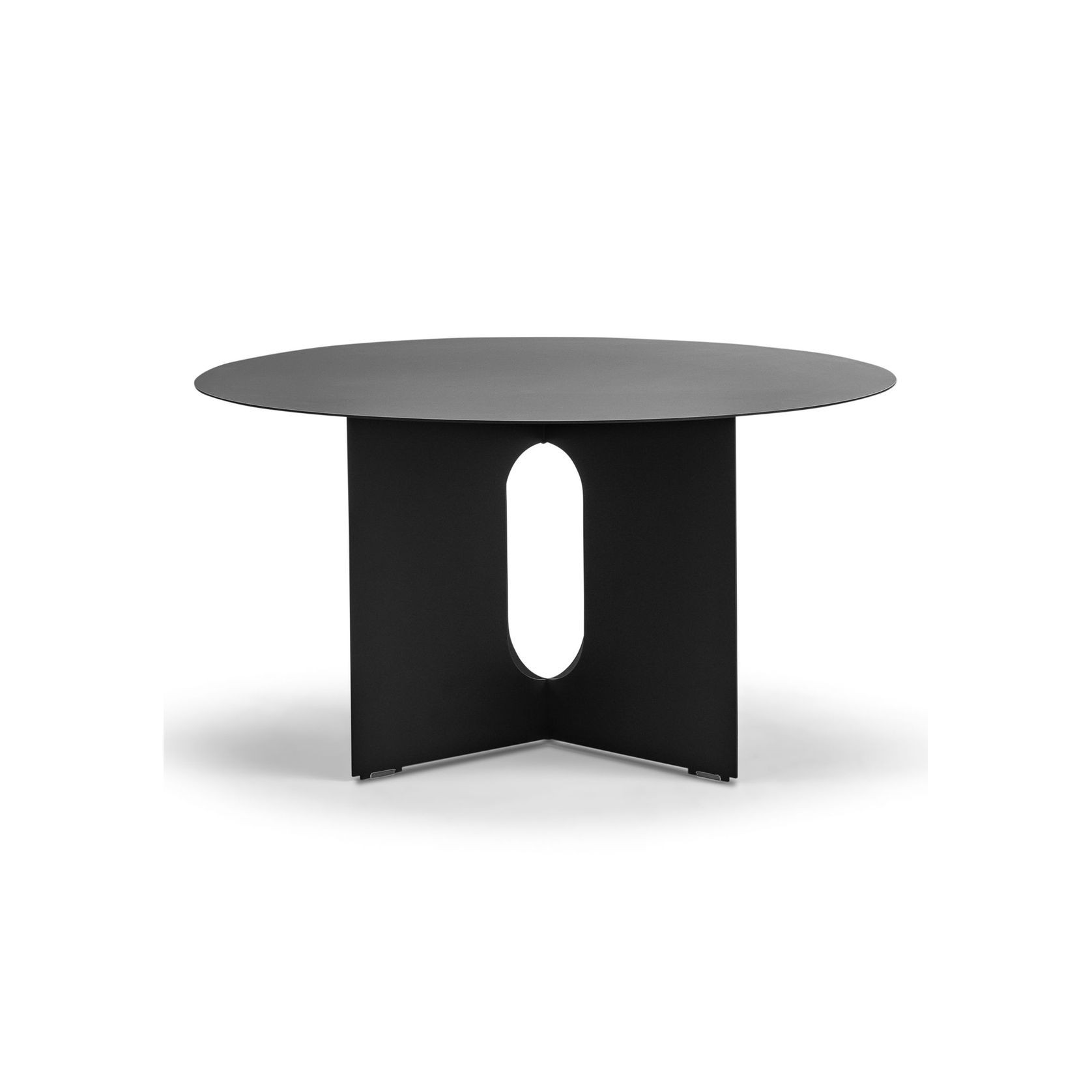 Kiyo Round Steel Coffee Table | Matte Black gallery detail image