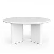 Omni Chunky Round Coffee Table | Matte White gallery detail image